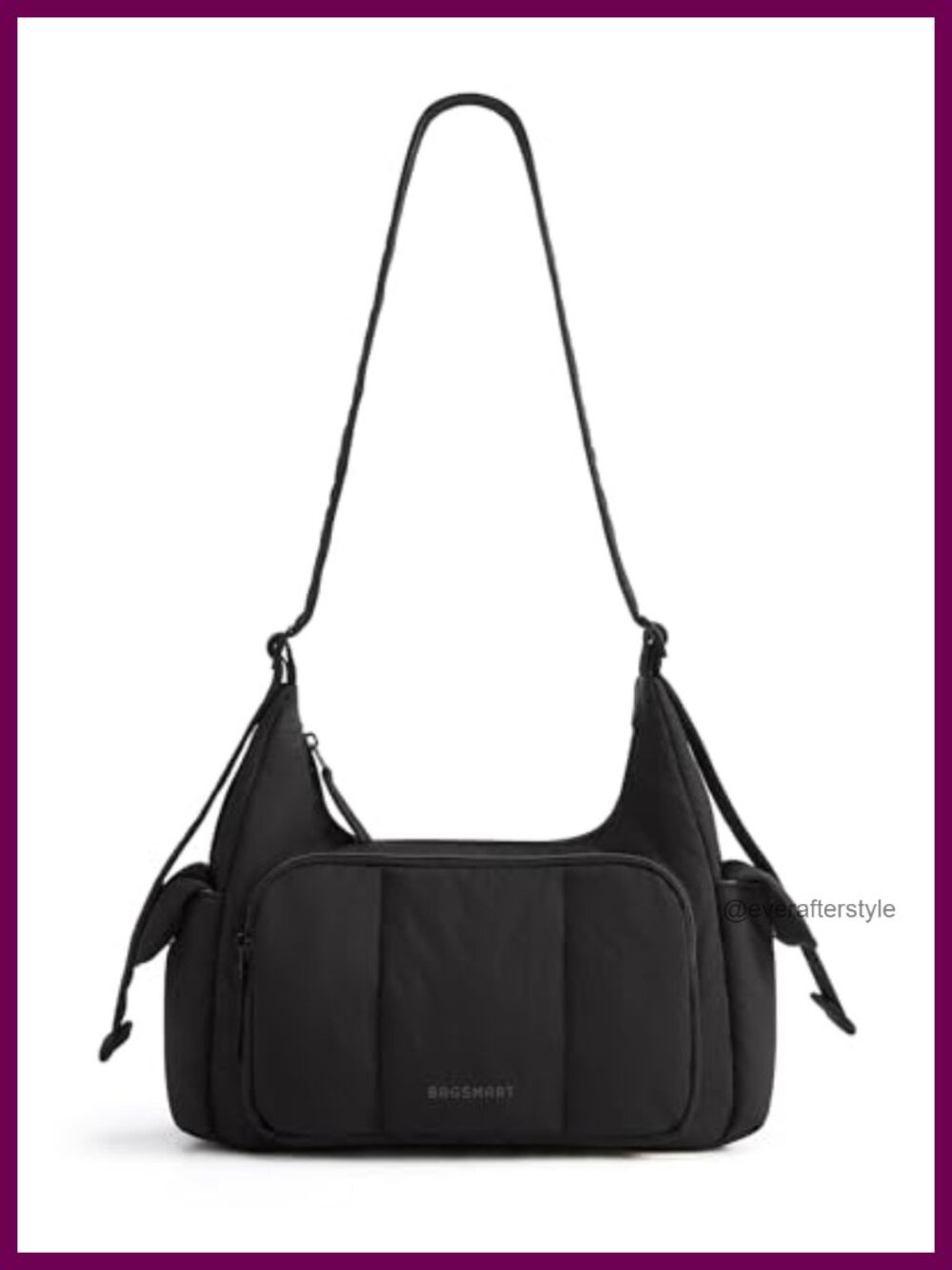 Small Puffer Crossbody Hobo Bag Waterproof Nylon Adjustable Strap Everyday Purse